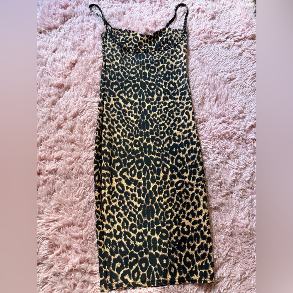 Turn heads in this cheetah print dress, on a night out on the town